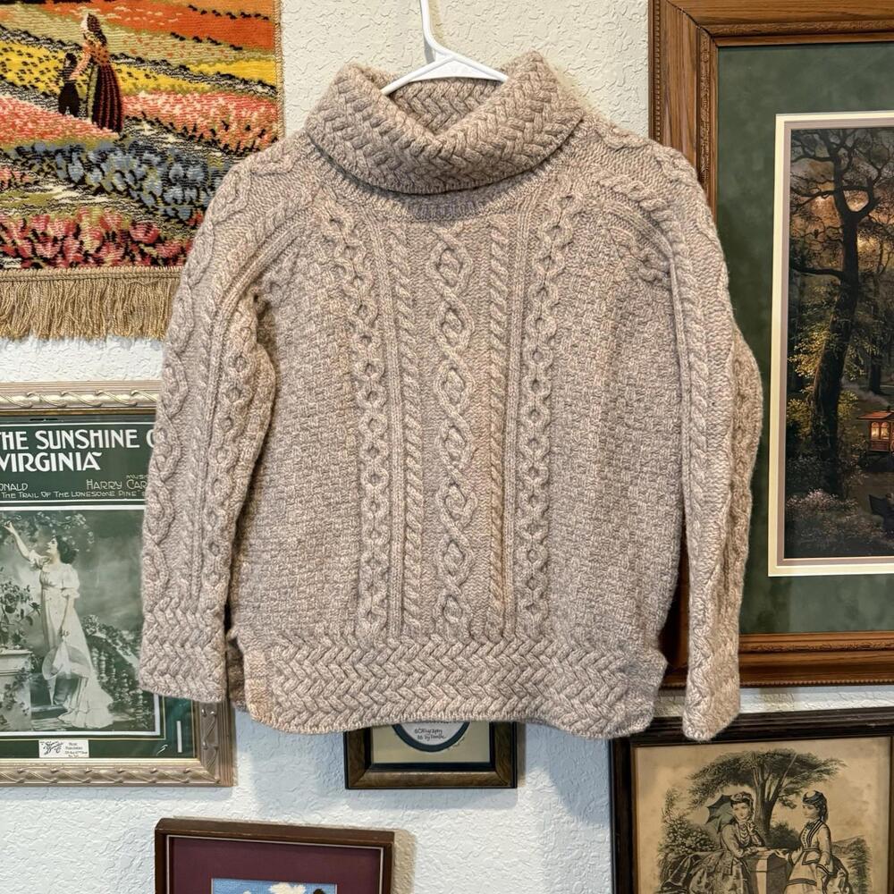 Aran Crafts Cream Cable Knit Sweater